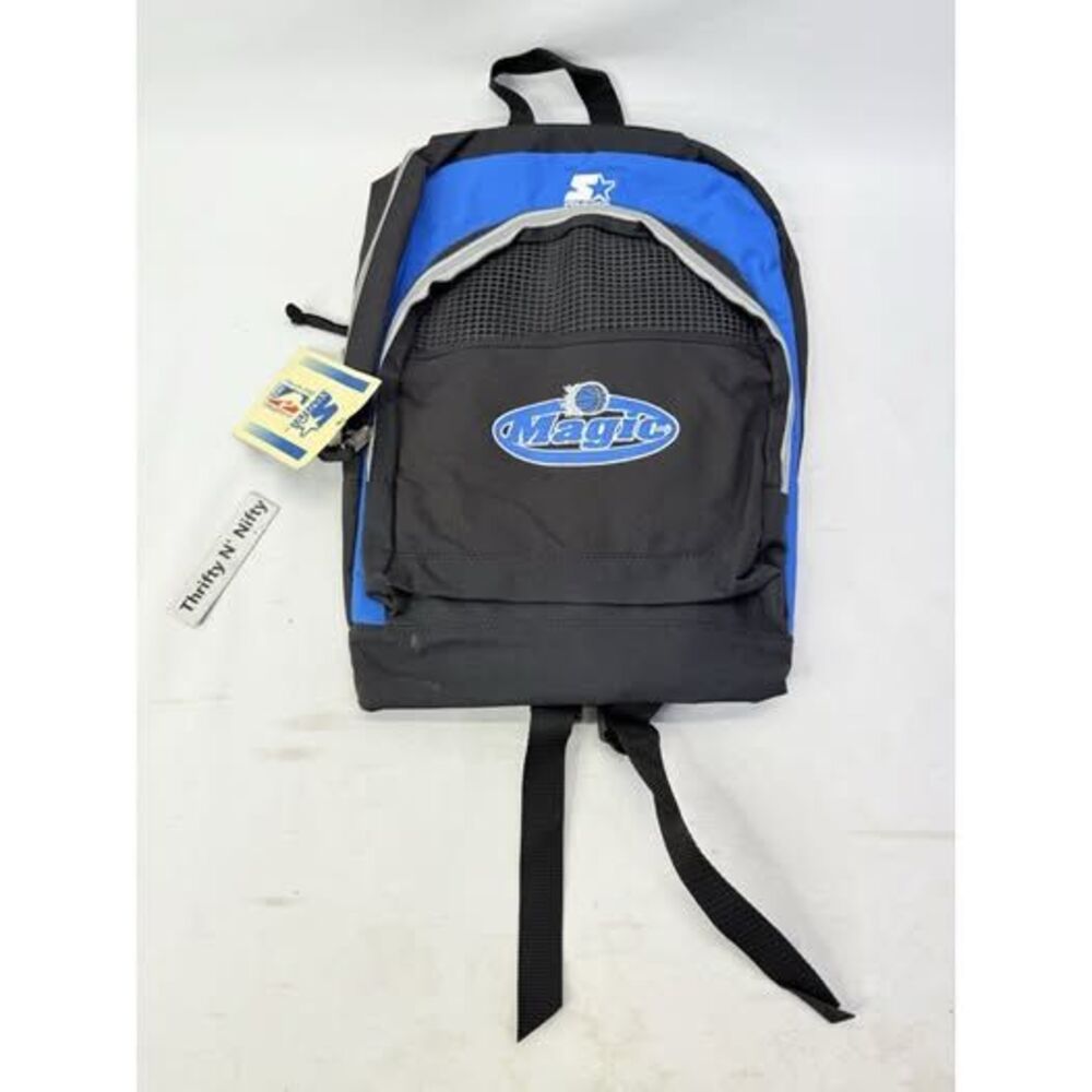 Small STARTER BLUE Backpack Bag Book Bag, Travel Bag Starter Logo Magic NBA